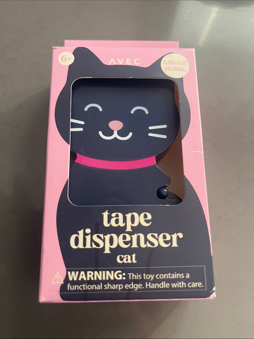 Cat Tape Dispenser - Pink & Navy